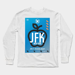 JFK blue Long Sleeve T-Shirt